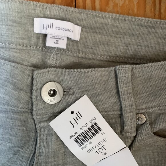 NWT $99 J.Jill corduroy boyfriend pants 10 tall - Picture 2 of 6